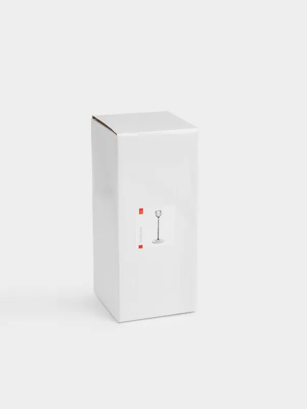 Шам ұстағыш, 21 см, жіңішке шамға арналған, аяқты, шыны/страздар, Diamond, image-4