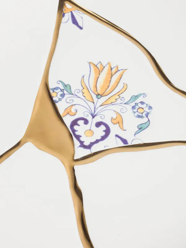 Тарелка обеденная, 27 см, фарфор N, бело-золотистая, Кинцуги, Revival, image-3