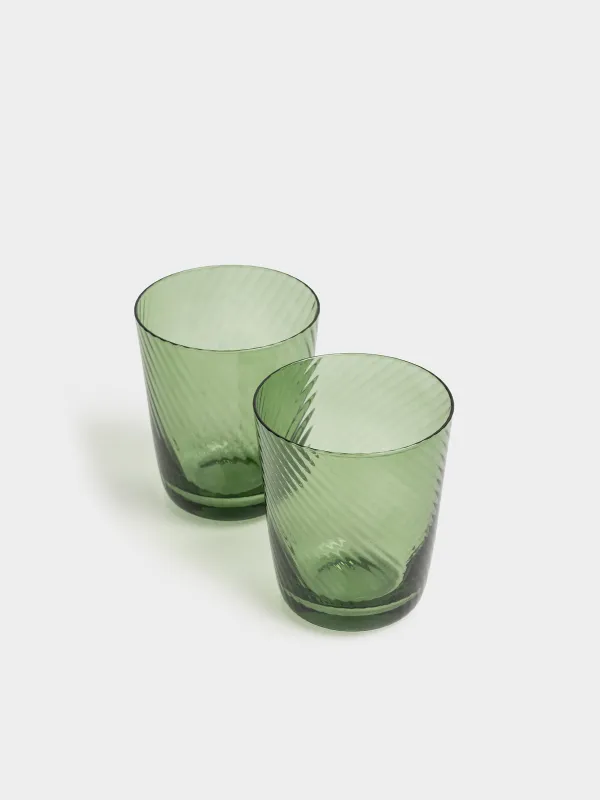 Стакан, 11 см, 400 мл, 2 шт, стекло, зеленый, Molinella, image-1