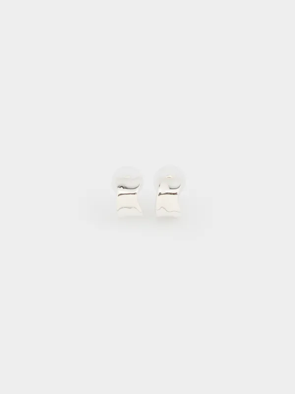 Пусет сырғалары, 1,5 см, 2 дана, металл, күміс түстес, Jewelry, image-0