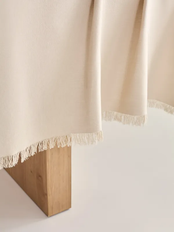 Дастархан, 160х160 см, шашағы бар, мақта, сарғылт-қоңыр, Framed, image-5