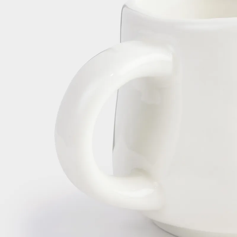 Саптыаяқ, 320 мл, керамика, сүт түстес, Это мой кофе, Crumple font, image-2