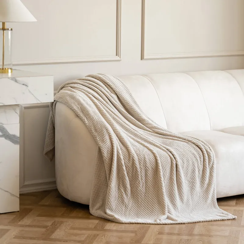 Көрпе, 140х190 см, фланель, бежевый, тор, фланель