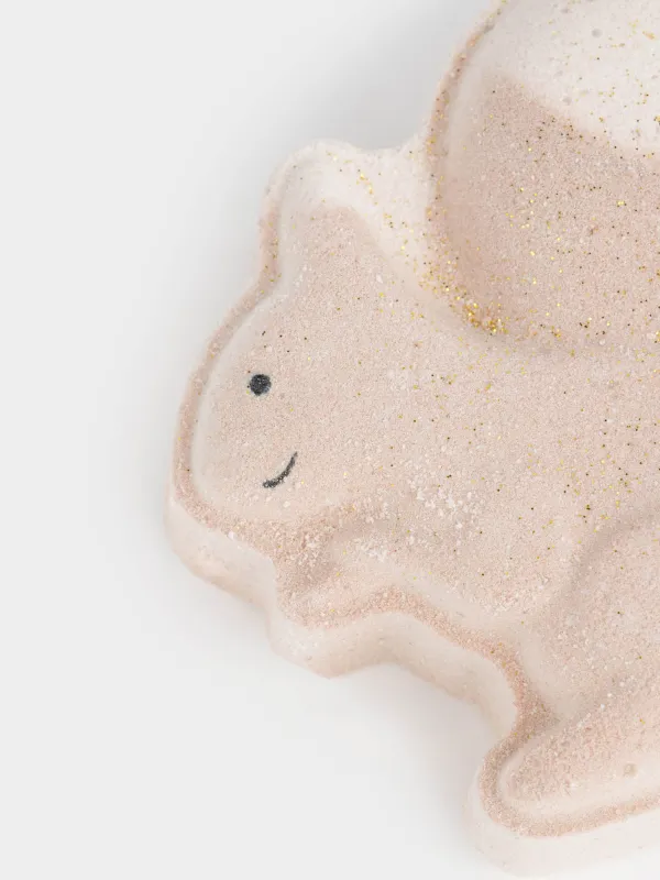 Бомбочка для ванны, 100 гр, с эффектом радуги, Бежевая, Орех в шоколаде, Белка, Friends spa, image-3