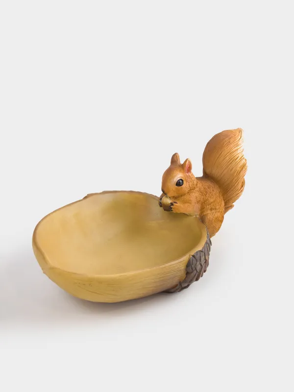 Конфетница, 27х10 см, 270 мл, полирезин, коричневая, Белка, Forest symphony, image-1