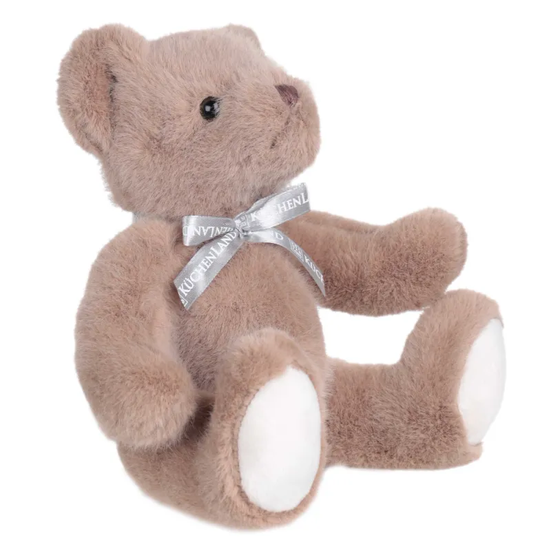 Игрушка, 27 см, мягкая, с подвижными лапами, полиэстер, серая, Мишка, Bear, image-3