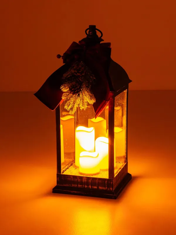 Сәндік шам, 60 см, пластик, қола, Шамдары бар шам, Bronze style, image-4