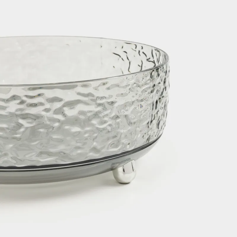 Органайзер для косметики, 23х9 см, на ножках, вращающийся, пластик, серый, Renaissance clear, image-2