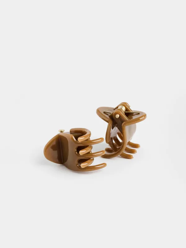 Шашқа арналған қыстырғыш, 2 см, 2 дана, полипропилен, қоңыр, Шаян, Basic, image-1