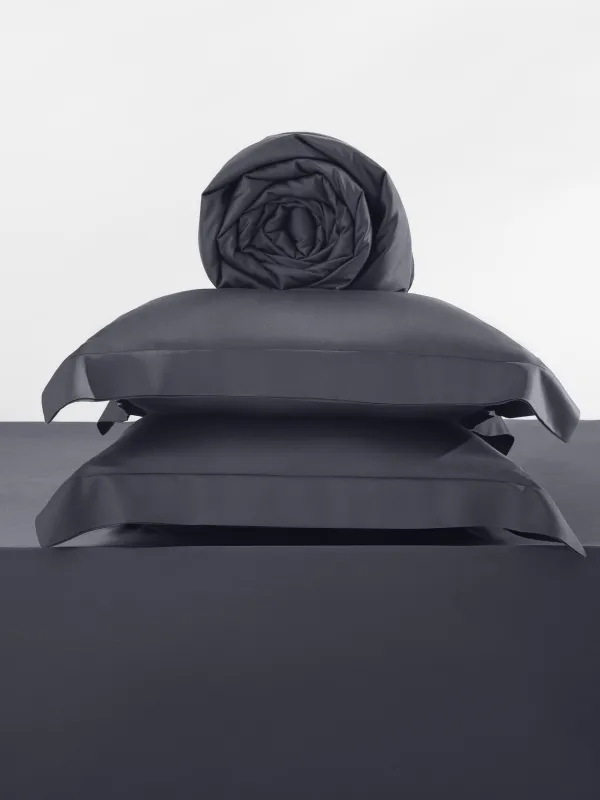 Төсек жабдықтарының жиынтығы, еуро, бамбук, қара көк, Pure bamboo, image-2