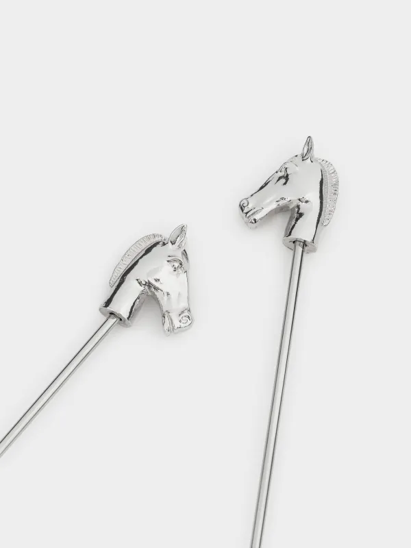 Ложка десертная, 15 см, 2 шт, сталь, Лошадь, Horse silver, image-1