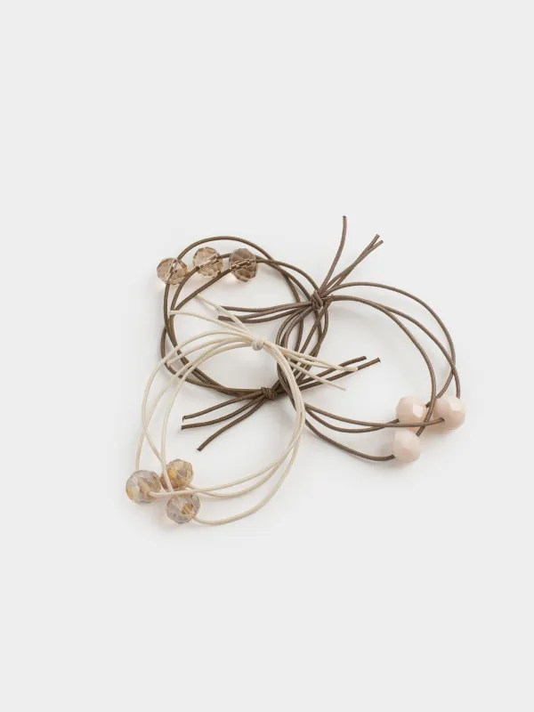 Шаш резеңкесі, 5 см, 3 дана, полиэстер/пластик, түрлі-түсті, Кристалдар, Gracile, image-1