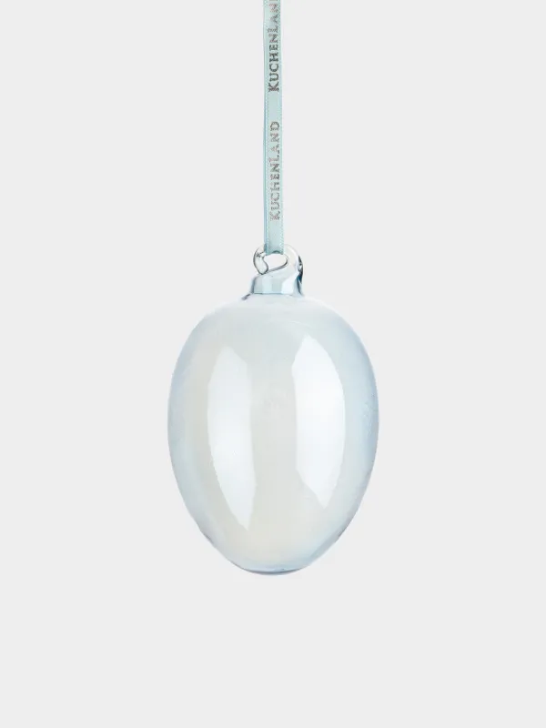 Сәндік салпыншақ, 6х8 см, шыны, көгілдір, Tradition Easter, image-1