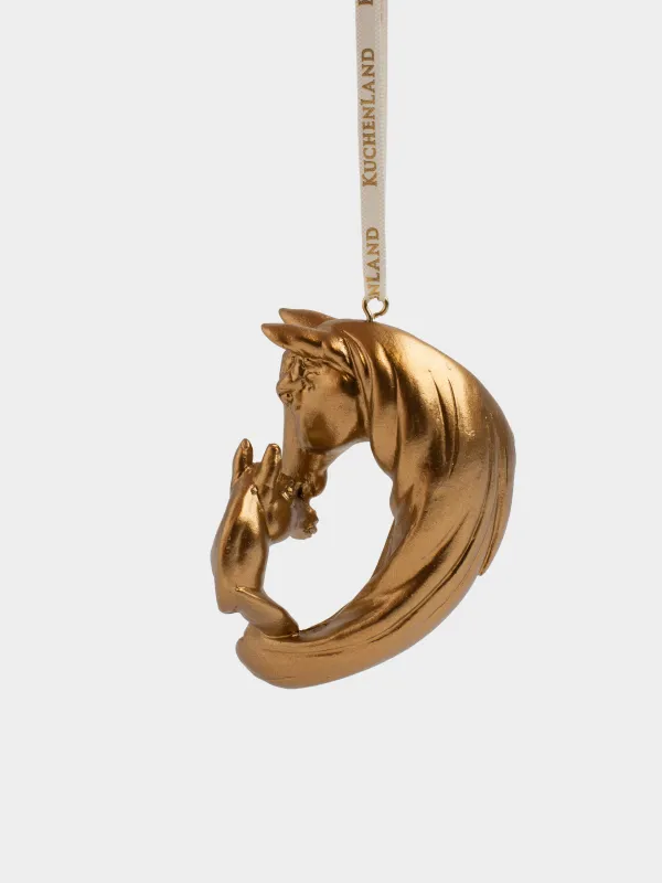 Игрушка елочная, 8 см, полирезин, золотистая, Кони, Figure christmas, image-1