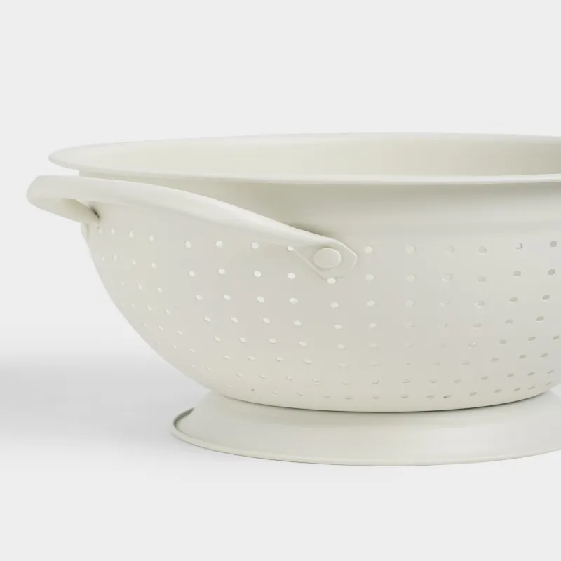 Дуршлаг, 22 см, екі тұтқасы бар, болат, сүт түстес, Soft, image-4