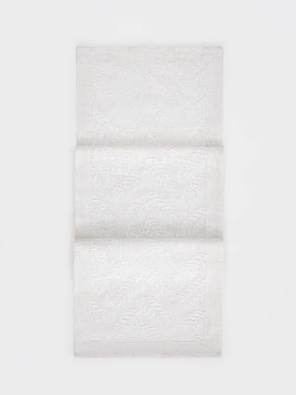 Дорожка настольная, 40х160 см, полиэстер, молочная, Листья, Fall foliage, image-0