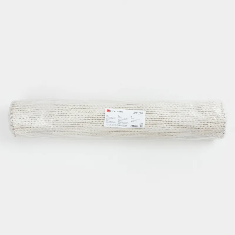 Кілем, 80х200 см, полиэстер/джут/мақта, сарғылт-қоңыр-сүт түстес, Vincent, image-4