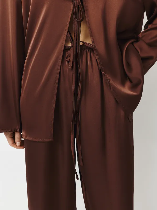 Әйелдер шалбары, үйге арналған, өлшемі S, полиэстер, қоңыр, Derin, image-2