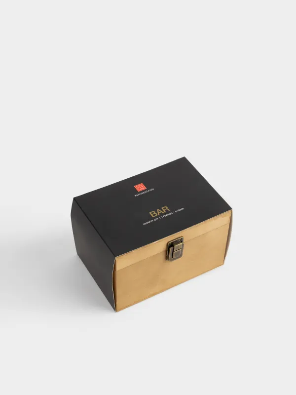 Набор для виски, 1 перс, 5 пр, в коробке, стакан/кубики/подставка, стекло/гранит/экокожа, Bar, image-6