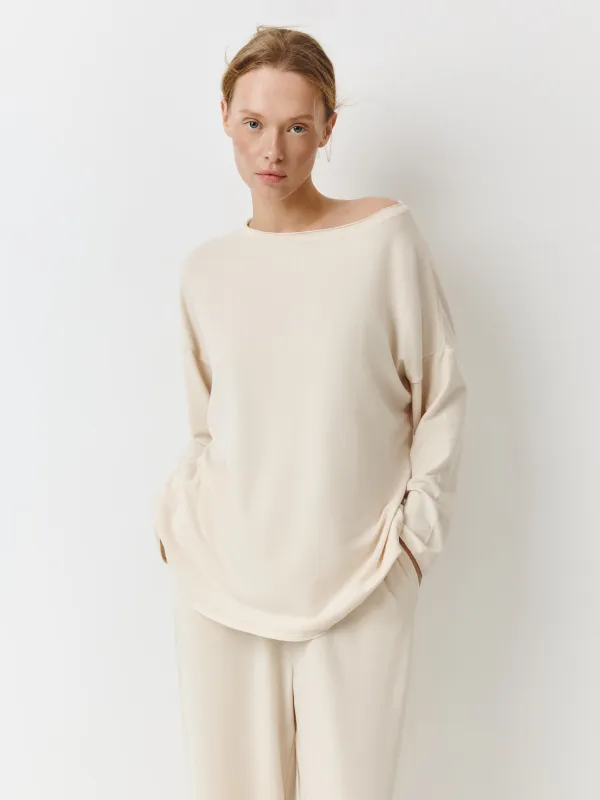 Лонгслив женский, домашний, Ainra, image-0