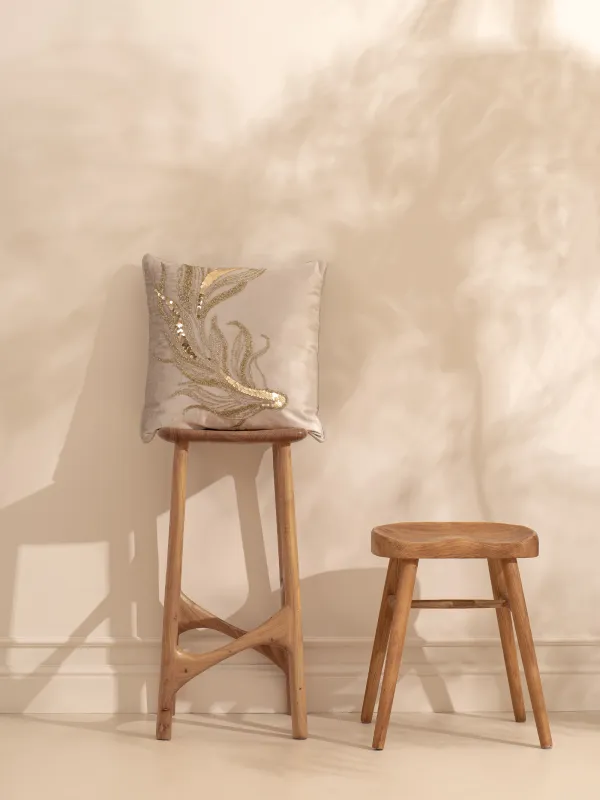 Сәндік жастық, 50х50 см, барқыт/моншақ, сарғылт-қоңыр, Балық, Goldfish, image-2