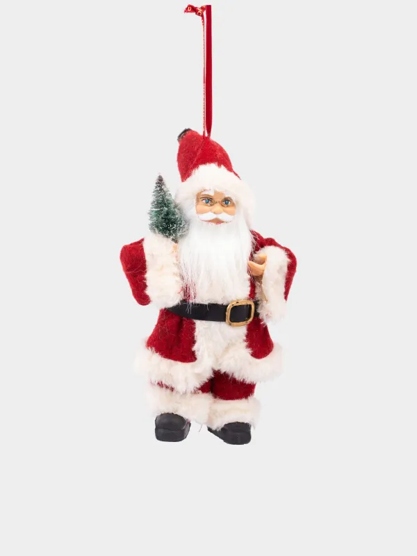 Шырша ойыншығы, 18 см, пластик/полиэстер, қызыл, Шыршасы бар Аяз ата, Magic time, image-0