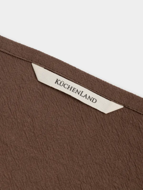 Полотенце кухонное, 40х60 см, с рюшами, хлопок, серо-бежевое, Ruffles, image-5