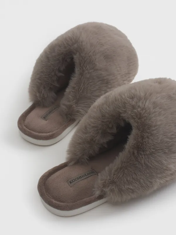 Тапочки домашние, коричневые, Bushy, image-5