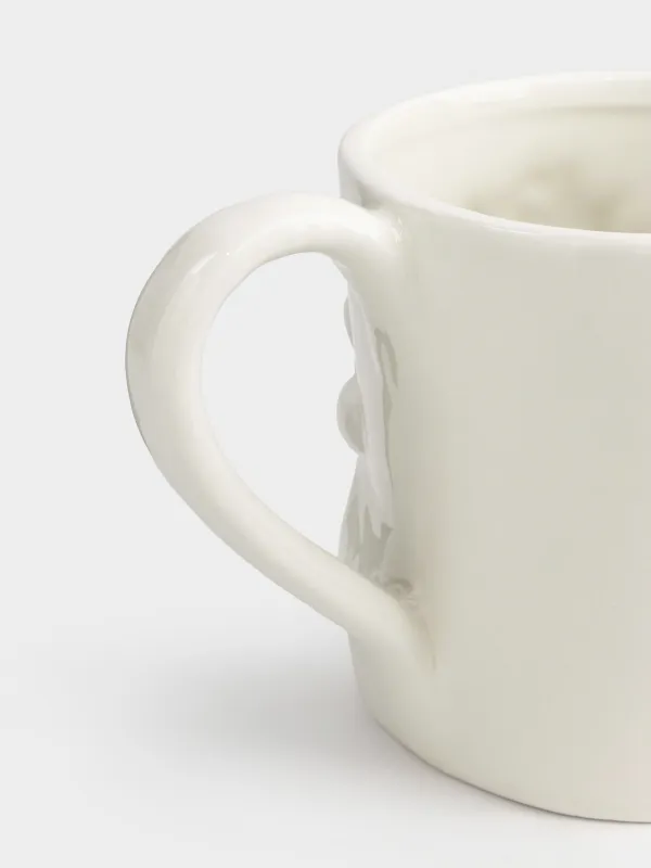 Саптыаяқ, 500 мл, керамика, сүт түстес, Жылқы, Horse pattern, image-1