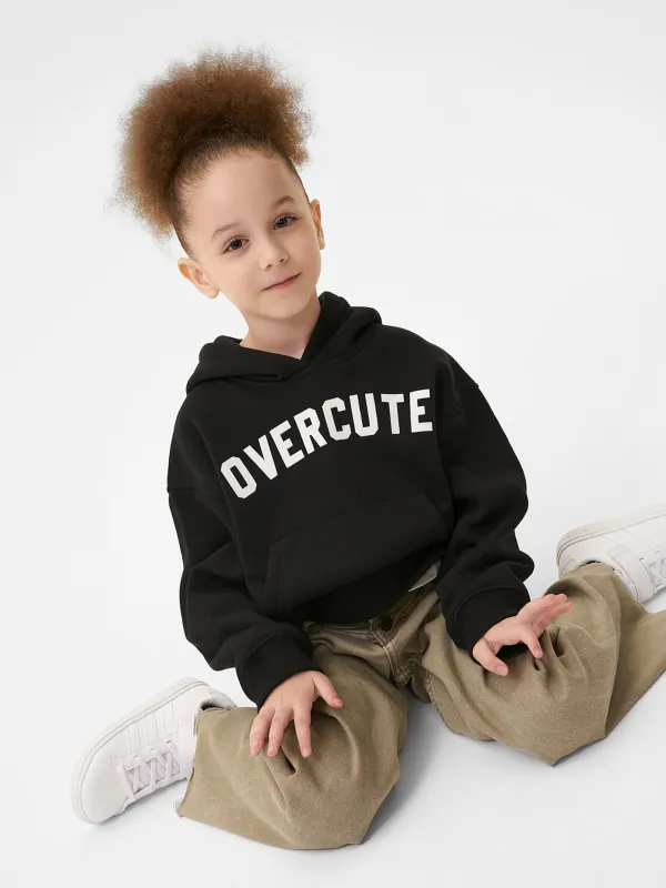 Худи детское, р. 140 см, для девочек, хлопок/полиэстер, черное, Linta, image-2