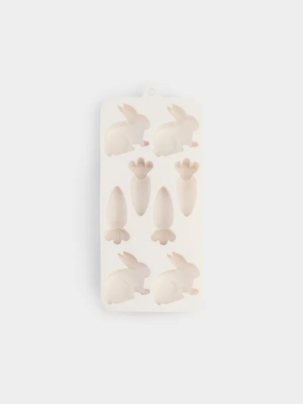 Кекстерді пісіруге арналған қалып, 23х10 см, 8 бөлім, силикон, ақшыл күлгін, Қоян және сәбіз, Bakery color, image-2