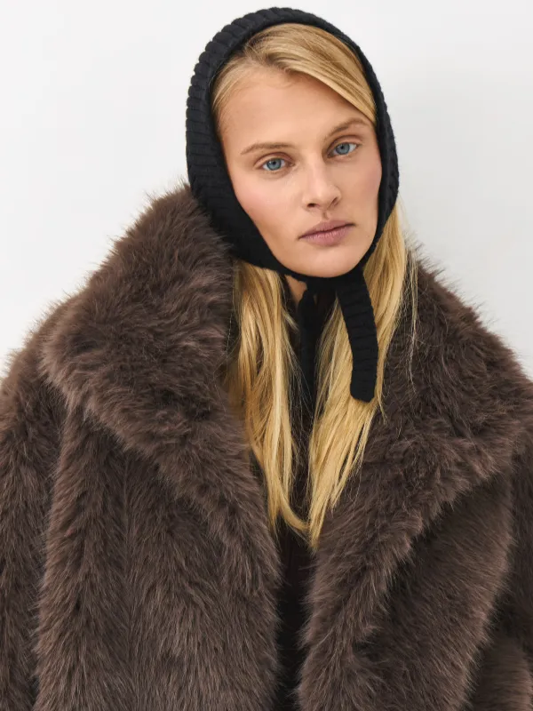 Капор женский, единый размер, акрил/полиэстер/нейлон, черный, Kapor