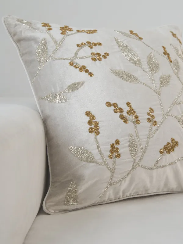 Подушка декоративная, бежевая, Print, image-3