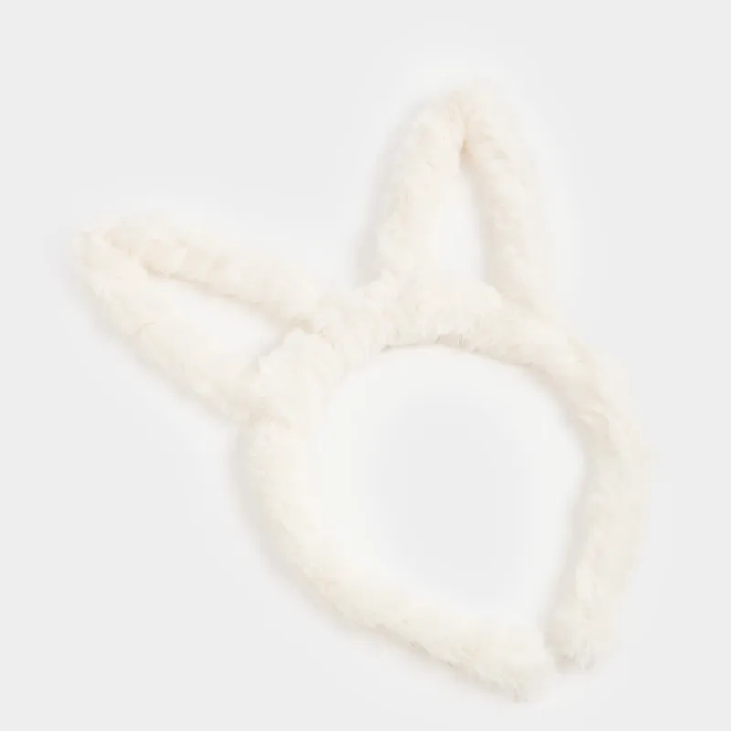 Карнавалға арналған шаш жиегі, 13х15 см, балалар, жүн/пластик, сүт түстес түстес, Құлақтар, Rabbit, image-3