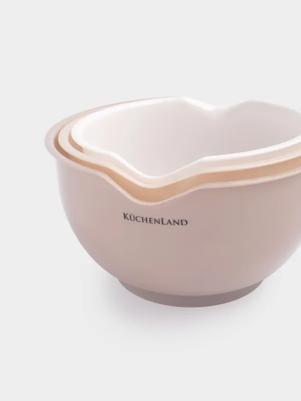 Тостаған, 1,5/2/2,5 L, 3 дана, қара өрік, пластик, бежевый / кілегей / сүт, Soft kitchen, image-1