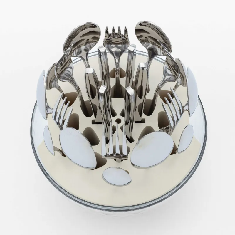 Столовые приборы, 6 перс, 24 пр, в подставке, сталь/пластик, Яйцо, Jakarta, image-5