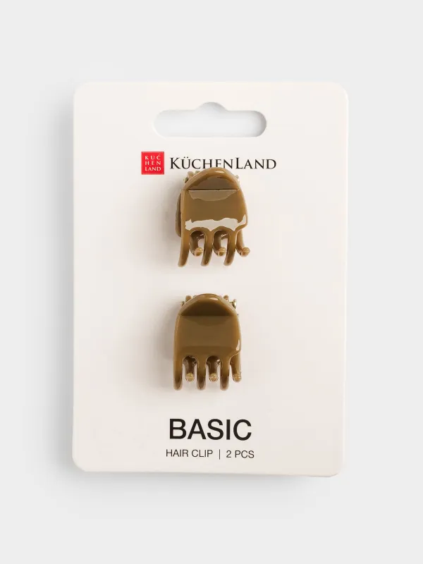 Шашқа арналған қыстырғыш, 2 см, 2 дана, полипропилен, қоңыр, Шаян, Basic, image-2