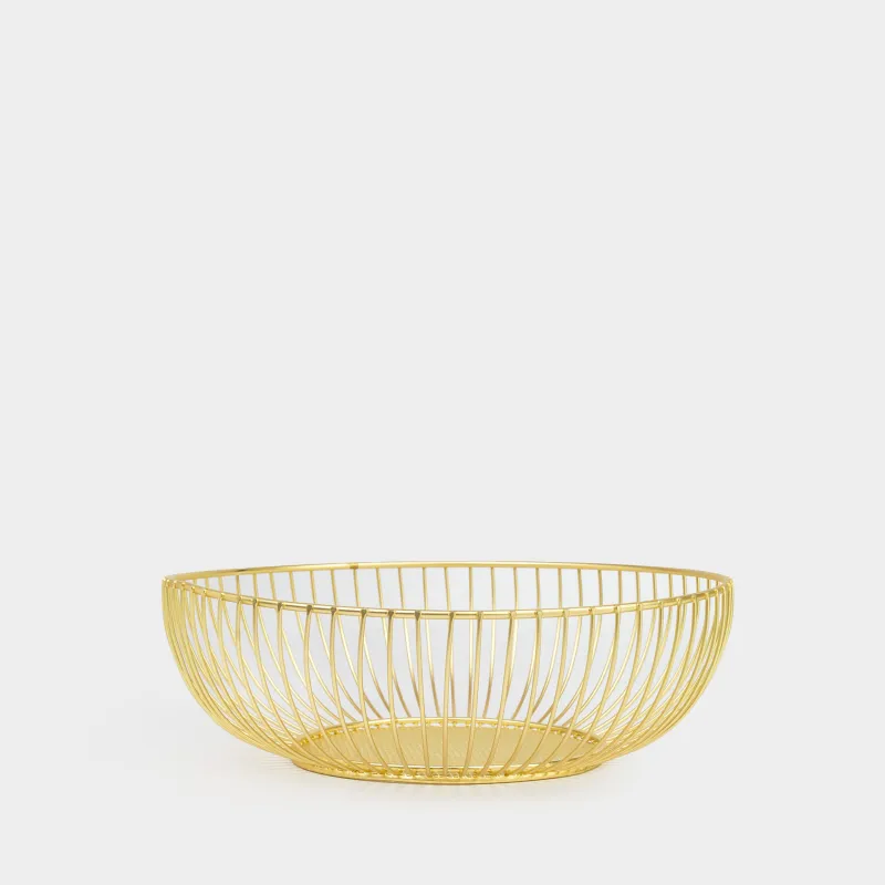 Жеміс себеті, 25 см, металл, алтын, Twist gold