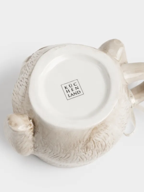 Саптыаяқ, 470 мл, керамика, сарғылт-қоңыр, Гүл шоқтарындағы қоян, Rabbit in narcis, image-4