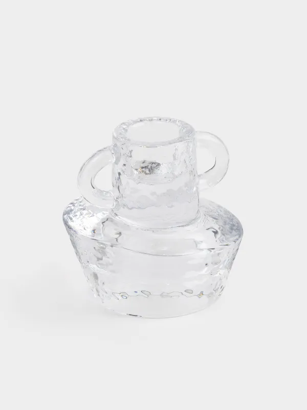 Подсвечник, 7 см, для тонкой свечи, стекло, Ripply, image-2