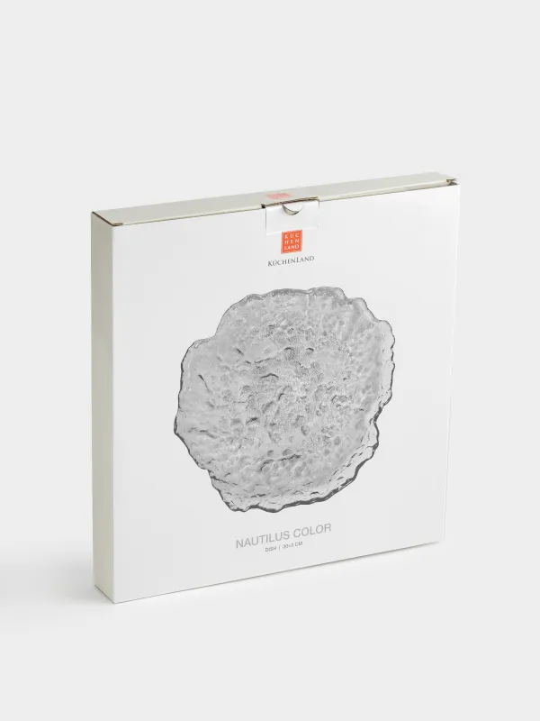 Ыдыс, 30х3 см, шыны, сұр, Nautilus color, image-4