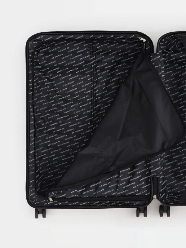 Чемодан L, 52х29х77 см, 4,2 кг, құлпы бар, пластик, қара, Travel comfort, image-13