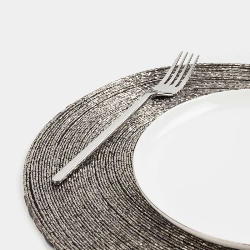 Аспаптарға арналған майлық, 31х41 см, моншақтар, сопақ, қою сұр, Shiny beads, image-4