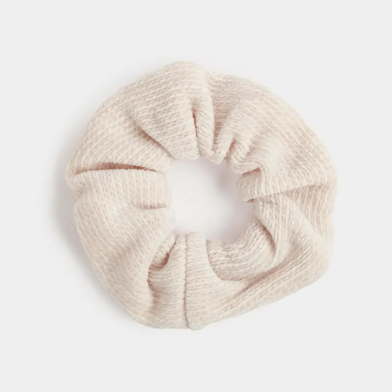 Резинка для волос, 10 см, вельвет, бежевая, Hair velvet