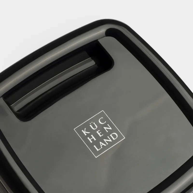 Жиналмалы шелек, 10 л, пластик/резеңке, төртбұрышты, қара, Foldaway black, image-3