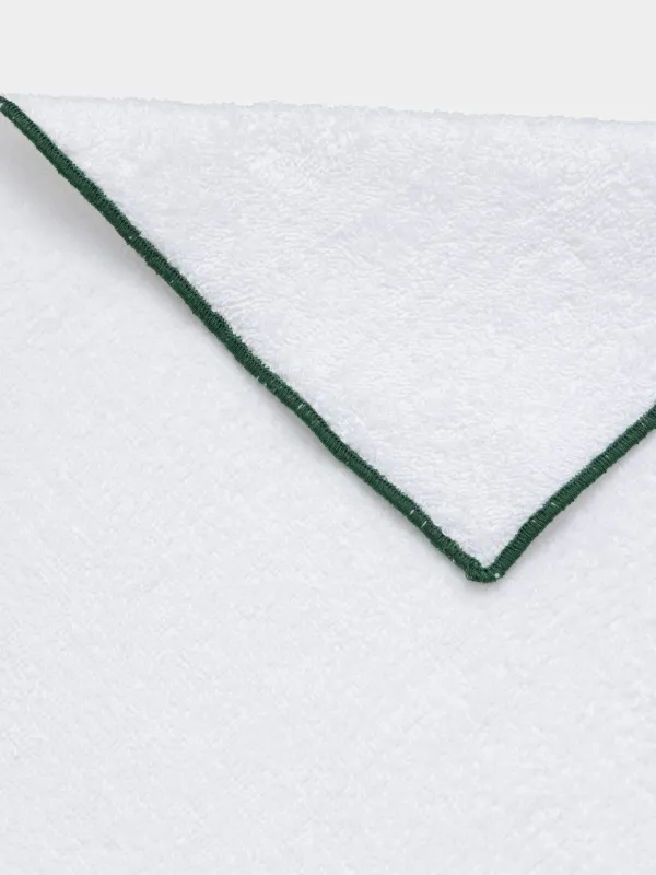 Ас үй сүлгісі, 40х60 см, мақта, ақ, жасыл жиегі бар, Үй мен шырша, Forest house, image-4