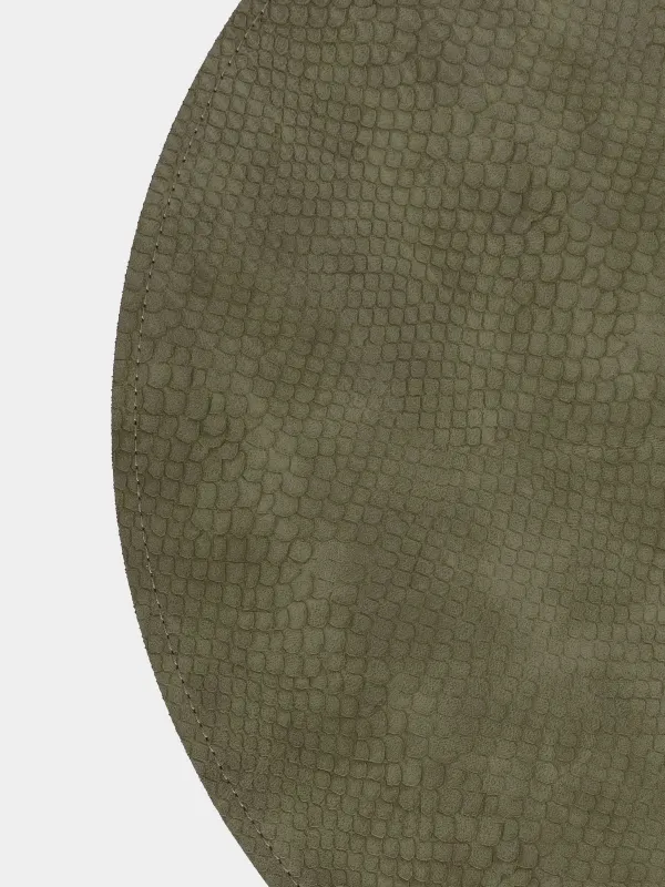 Аспаптарға арналған майлық, 38 см, екі жақты, ПВХ, дөңгелек, жасыл/қоңыр, Жылан қабыршақтары, Rock, image-3