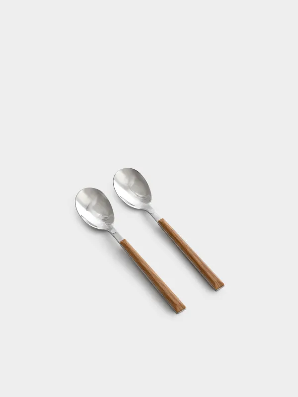 Шай қасық, 2 дана, болат / пластик, қоңыр, Prague, image-1