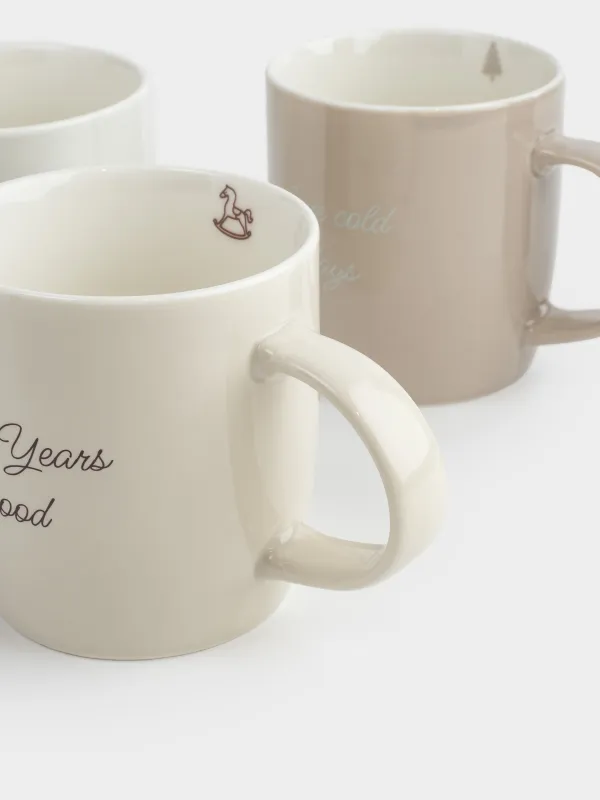 Саптыаяқ, 360 мл, 4 дана, фарфор N, Қысқы микс, Magic moments, image-3