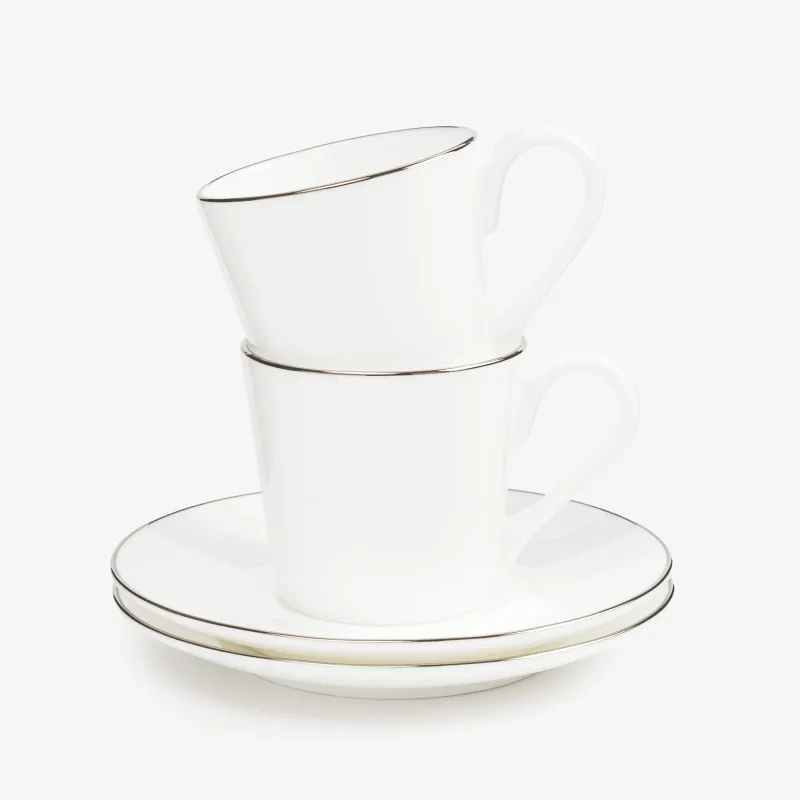 Кофе жұбы, 2 тұлға, 4 зат, 90 мл, фарфор F, Antarctica, image-0